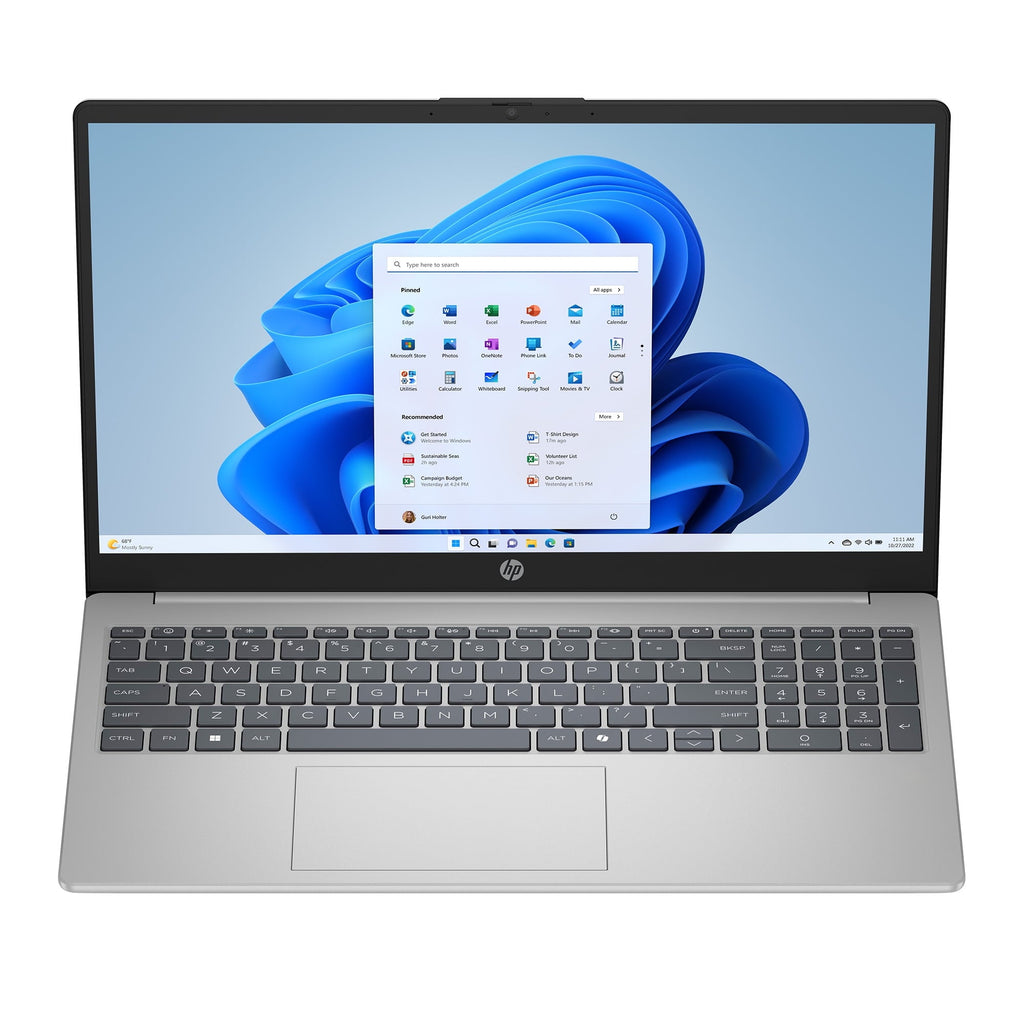 HP 15.6 inch Win 11 Laptop Intel Processor N200 4GB RAM 128GB UFS Silver (12-mo. Microsoft 365 incl.)