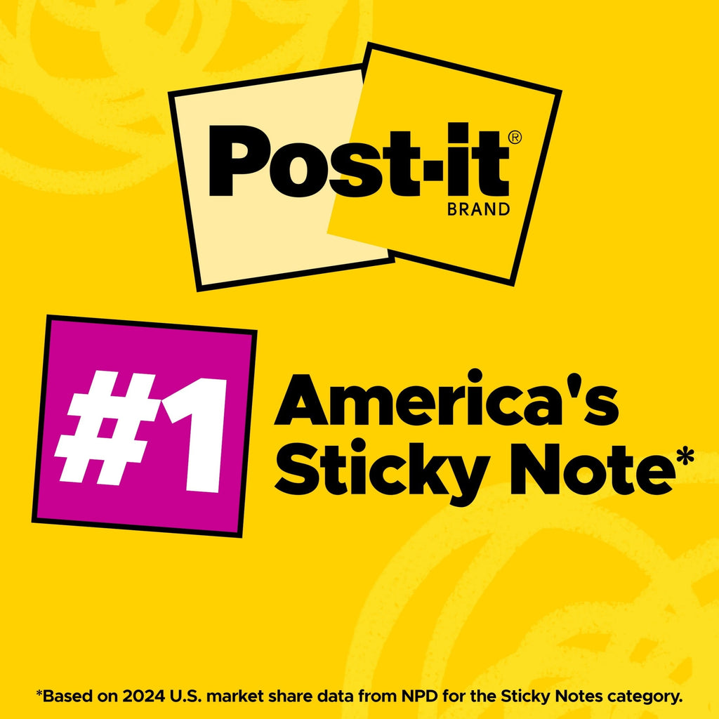 Post-it Notes. 3 in x 3 in. Canary Yellow. 24 Pads/Pack