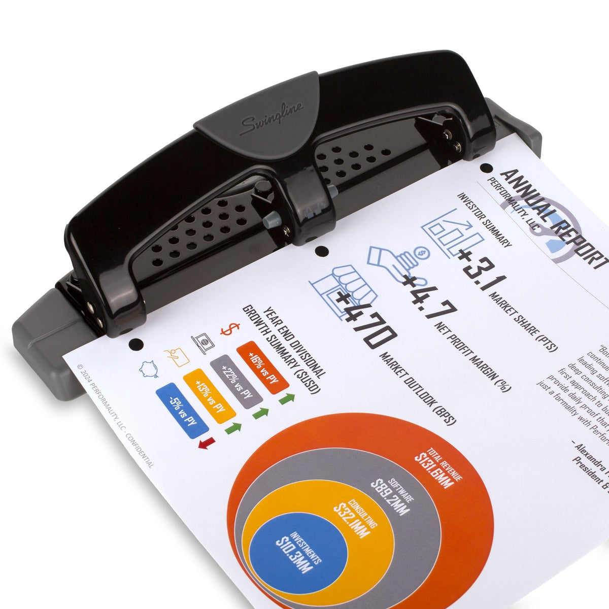 Swingline SmartTouch 3-Hole Punch