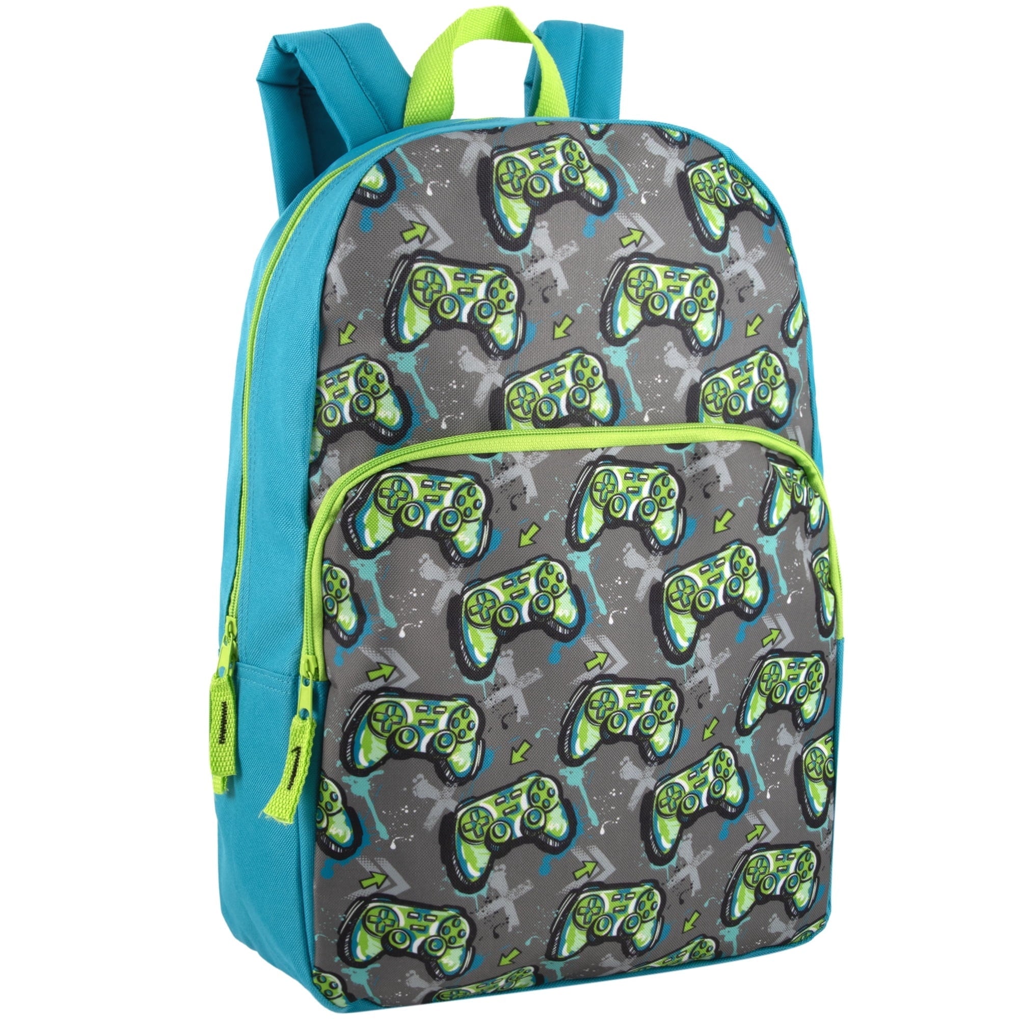 17-Inch Fun Printed Backpack. Game Controllers Print