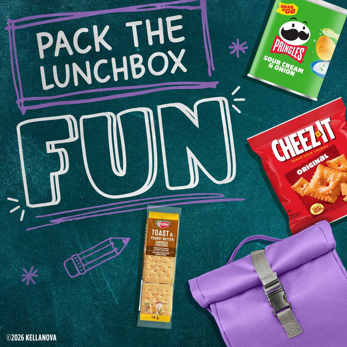 Cheez-It. Pringles. Lunch Snacks. Variety Pack. 16.95oz Box (20 Packs)