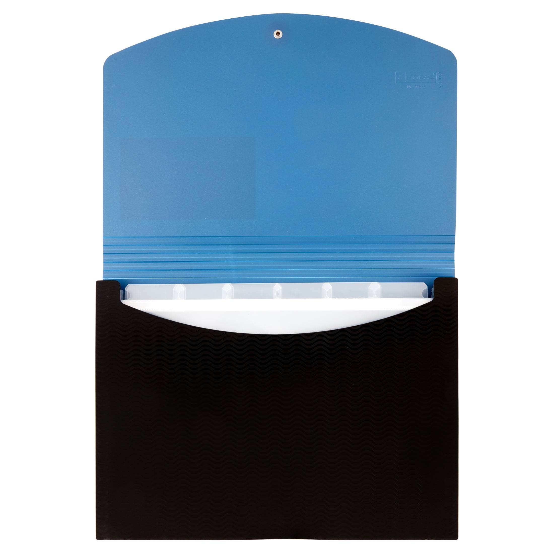 Smead Poly Expanding File. 12 Pockets. Letter Size. Blue/Black