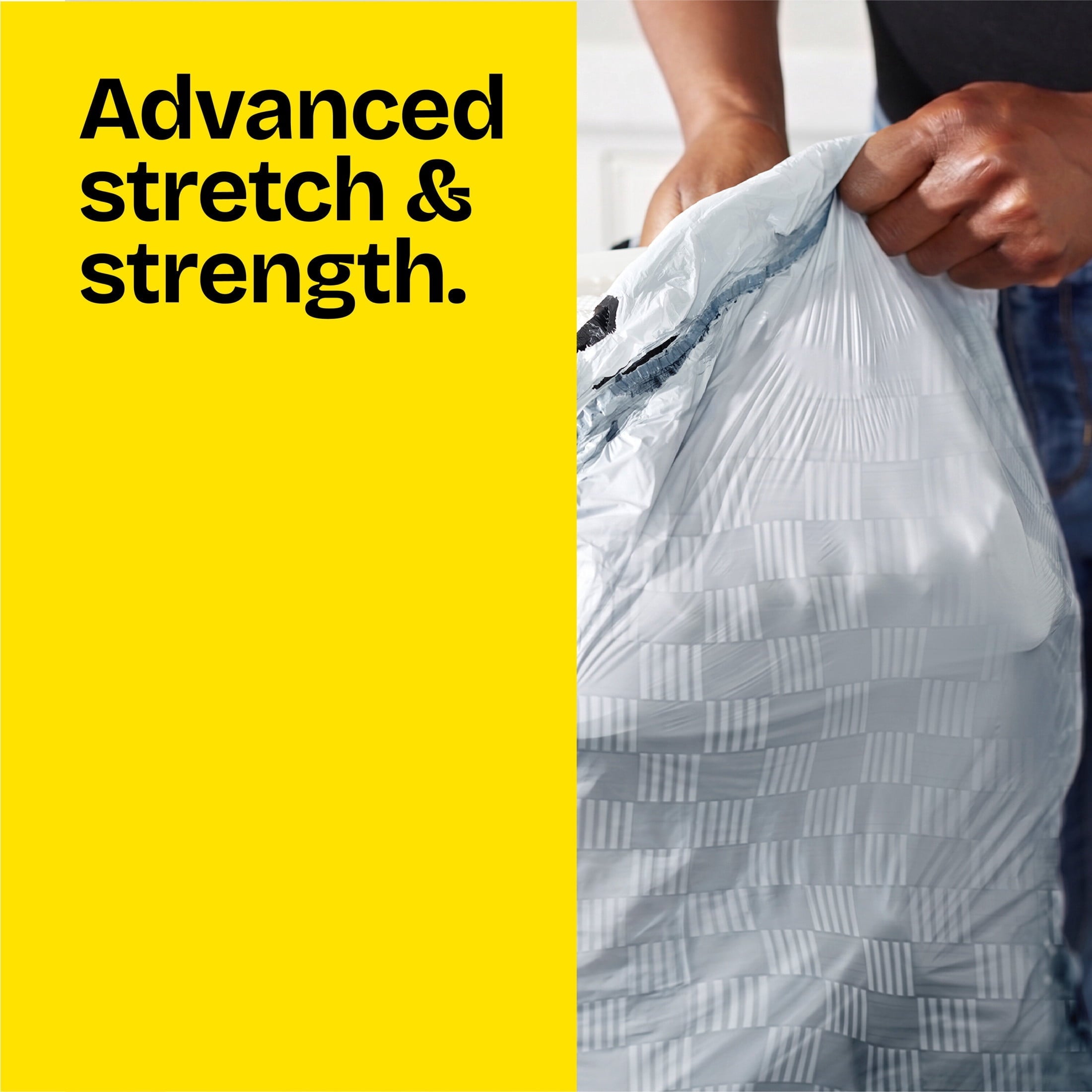 Glad ForceFlex Tall Kitchen Drawstring Trash Bags. 13 Gallon. 40-Count