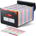 26-Pocket Accordion File Folder Organizer. A4/Letter Size. Expandable with A–Z Color Tabs