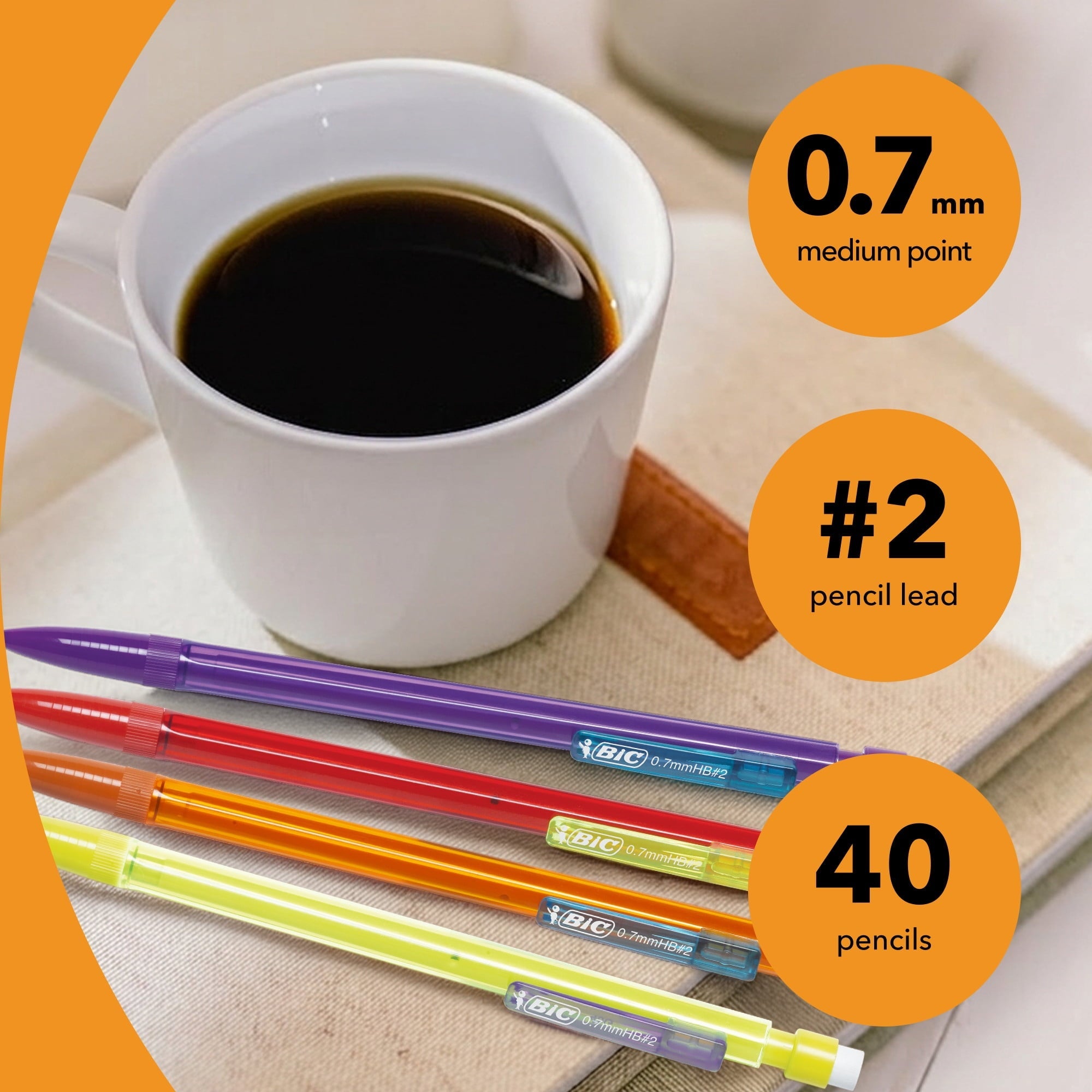 BIC Xtra-Smooth Mechanical Pencil. Medium Point (0.7mm). Perfect For The Classroom & Test Time. 40-Count