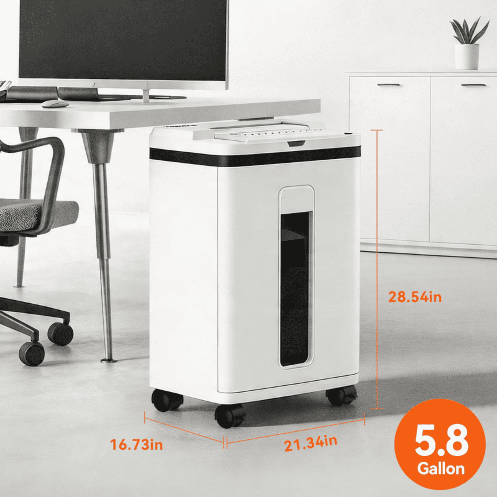 QUIETLEMON 200-Sheet Auto-Feed Micro-Cut Paper Shredder. P-5 High Security. 5.8-Gal Bin. Anti-Jam