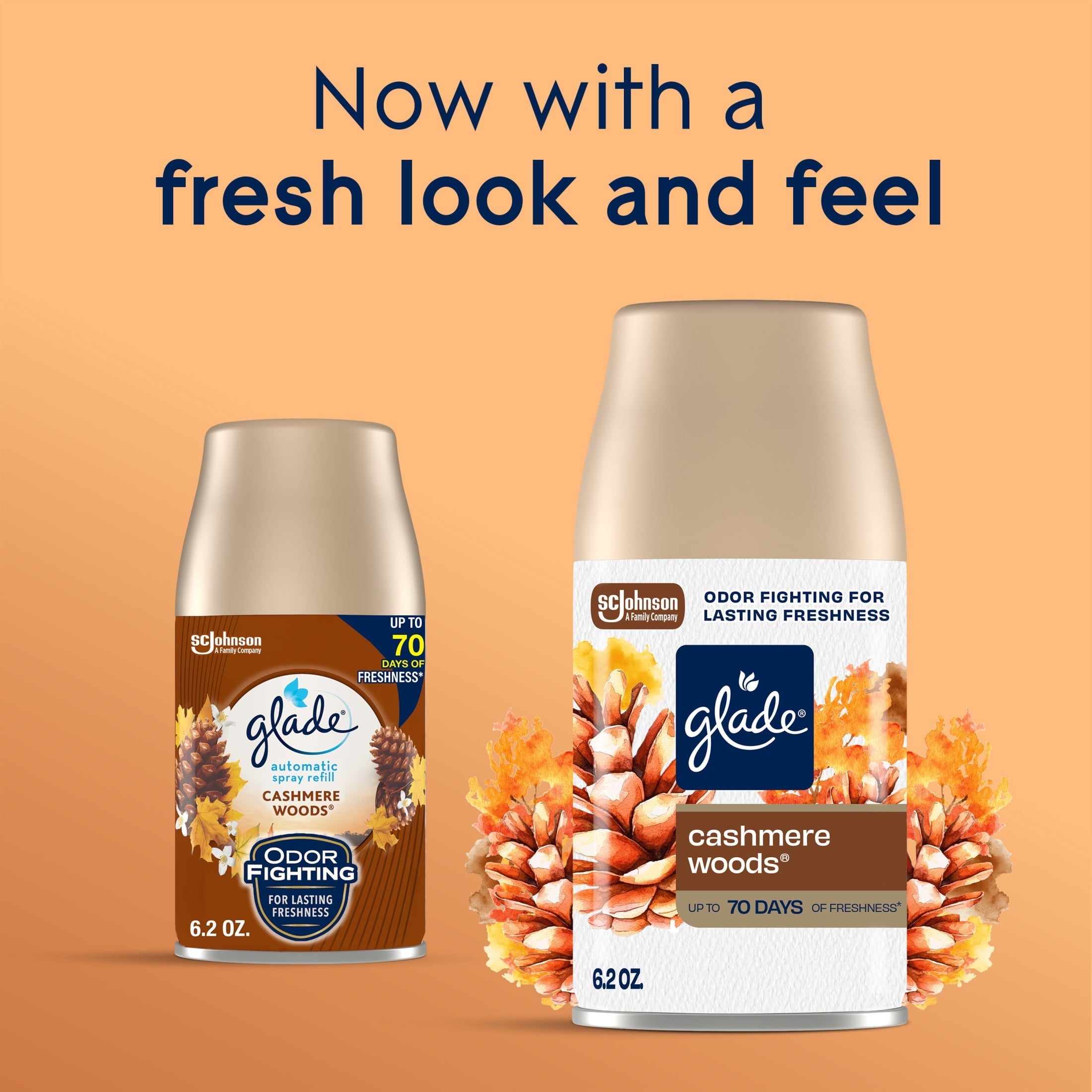 Glade Automatic Spray Refill - Comforting Cashmere Woods. 3 Refills (6.2 oz Each)