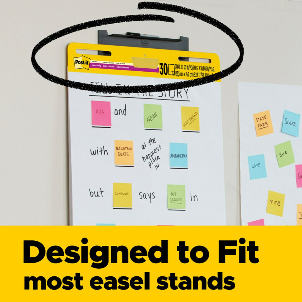 Post-it Super Sticky Easel Pad. 25 x 30 in. 2 Pack