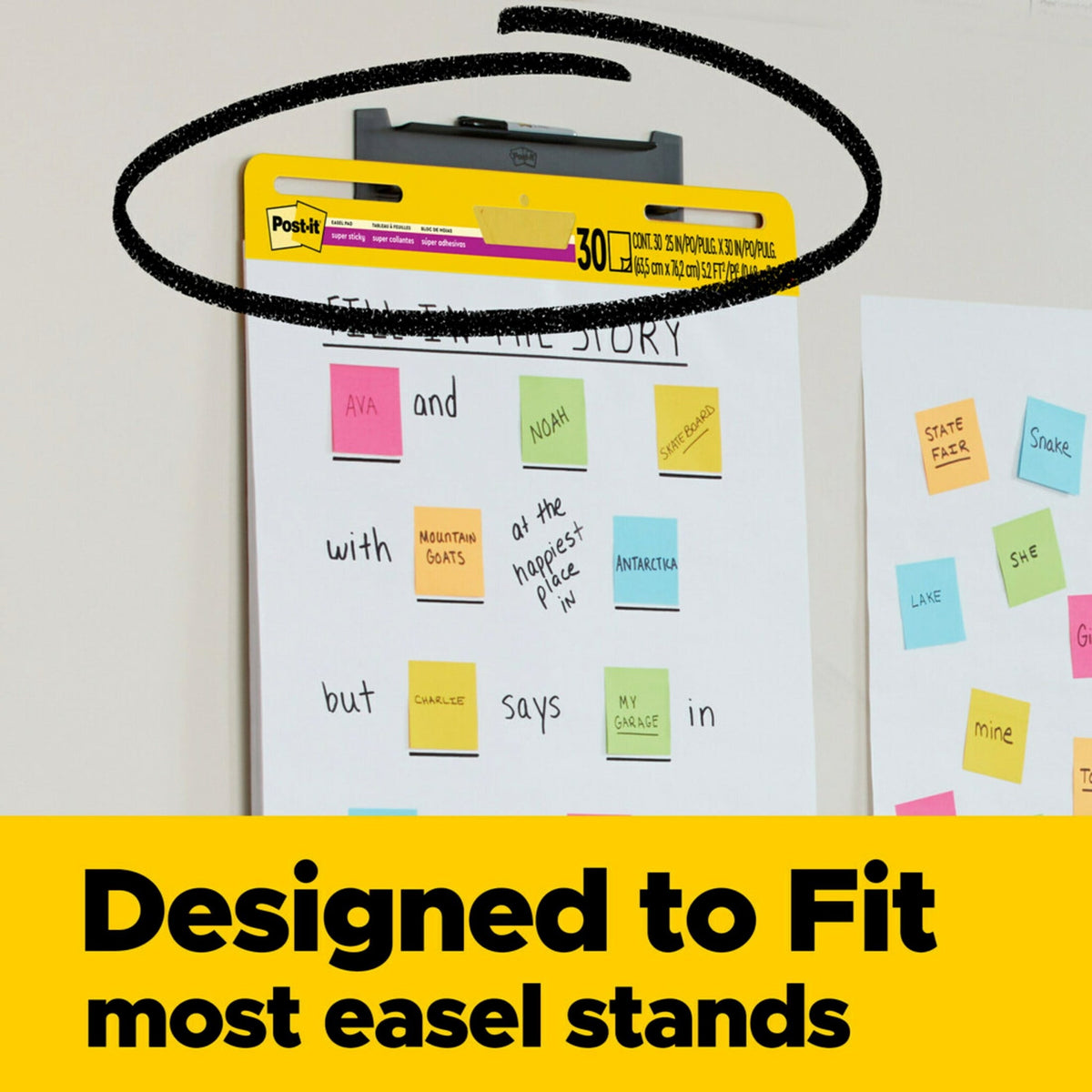 Post-it Super Sticky Easel Pad. 25 x 30 in. 2 Pack