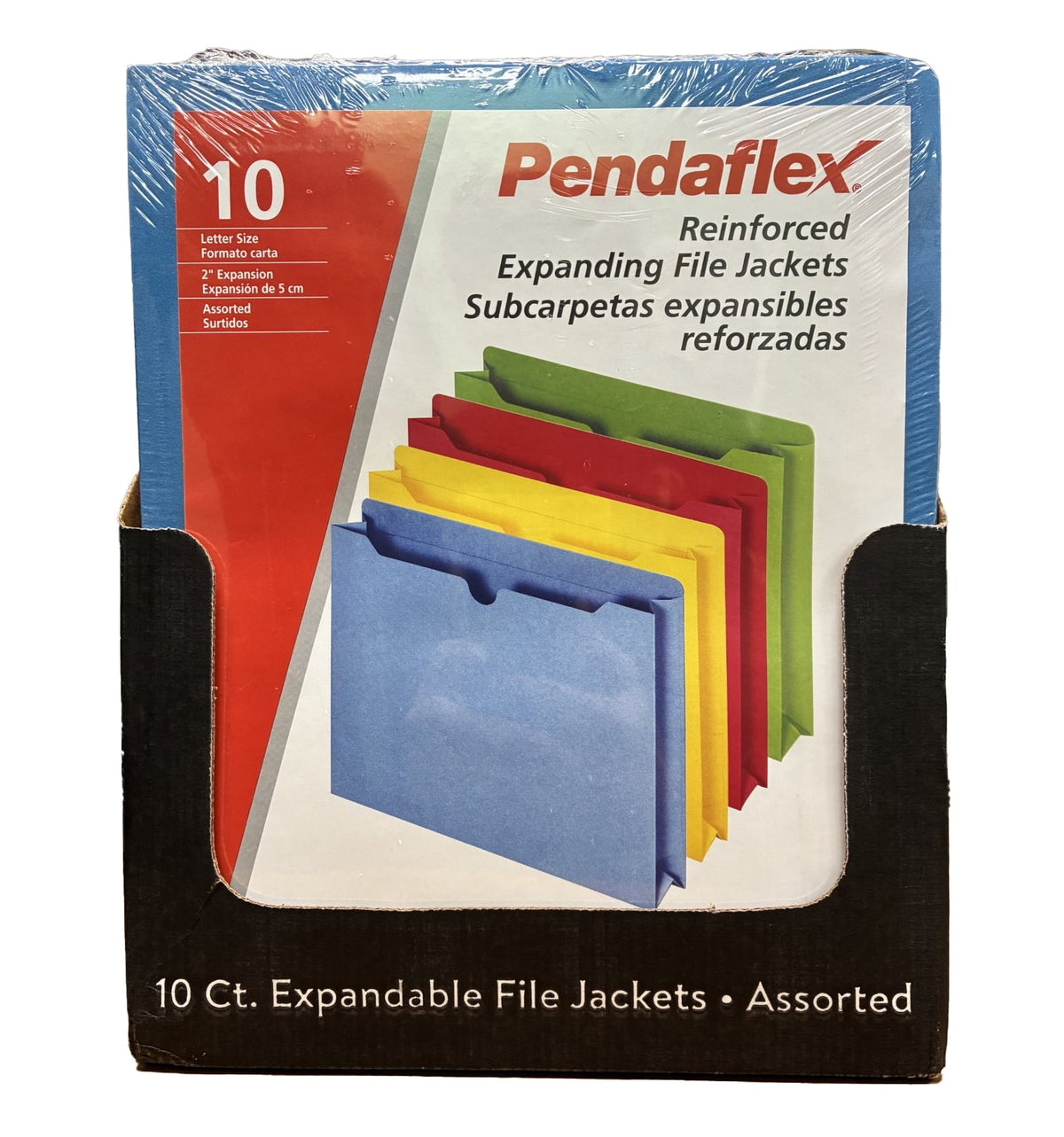 Pendaflex Reinforced 2 Expansion File Jackets. Letter. 10 per Pack. Assorted Colors