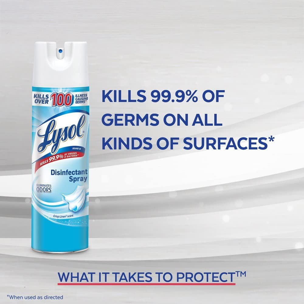 Lysol Disinfectant Spray. Crisp Linen. 19 oz. 2-Pack