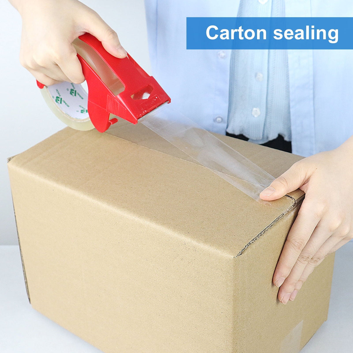 Heavy Duty Transparent Packing Tape with Dispenser. 6 Rolls (360 yd Total). 1.88 in x 60 yd