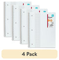 Pen+Gear 1-Subject Grid Ruled Notebook. Poly Cover. 80 Sheets. 8.5 x 10.5 in. 4-Pack
