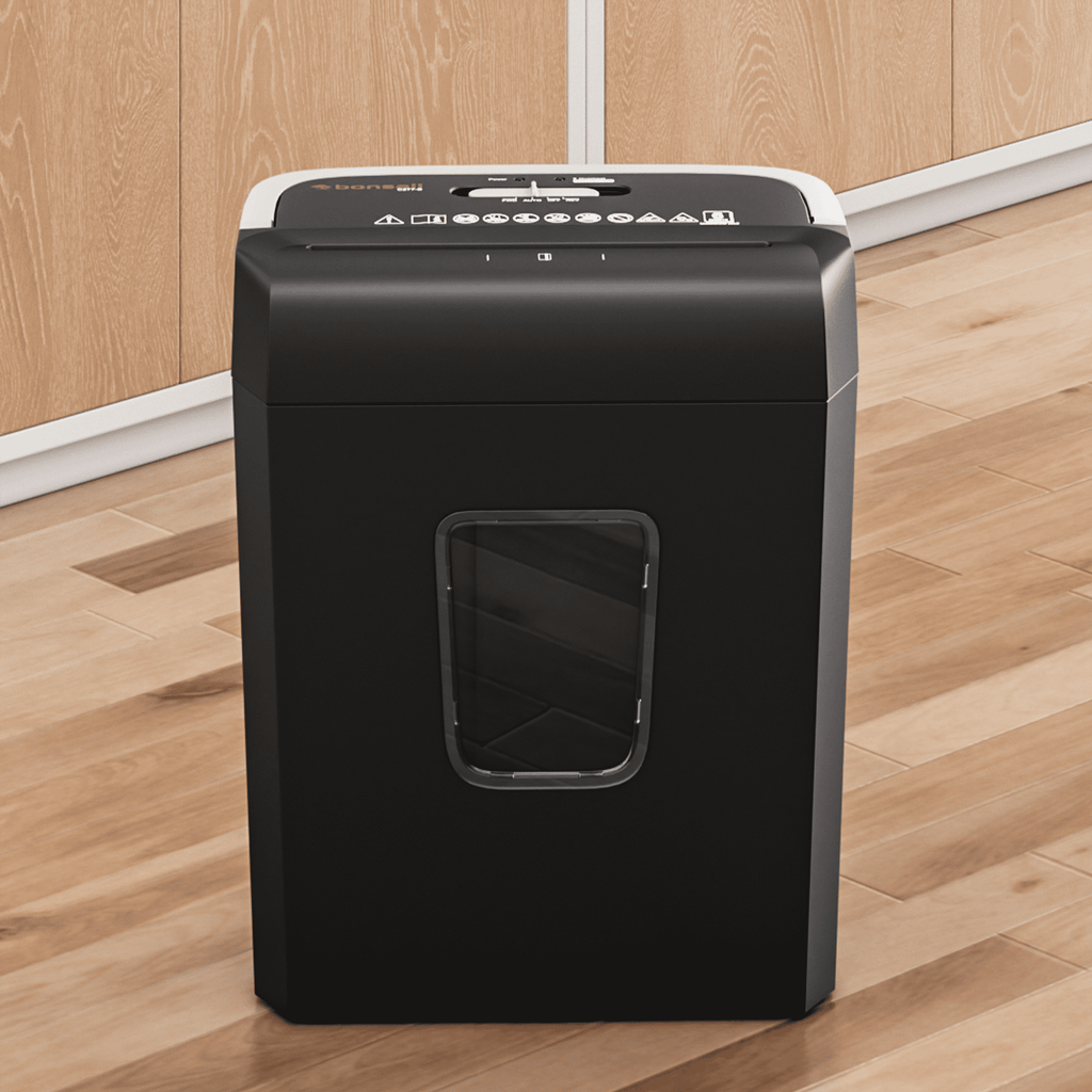 Bonsaii 8-Sheet Cross-Cut Paper Shredder. 3.4-Gallon Bin