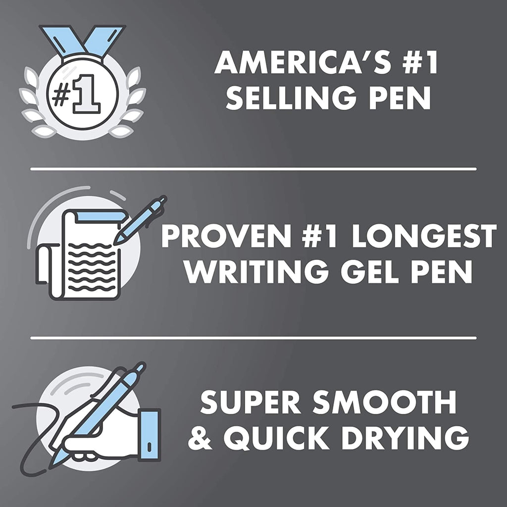 Pilot G2 Retractable Gel Pens. Fine Point. Black. 12-Pack