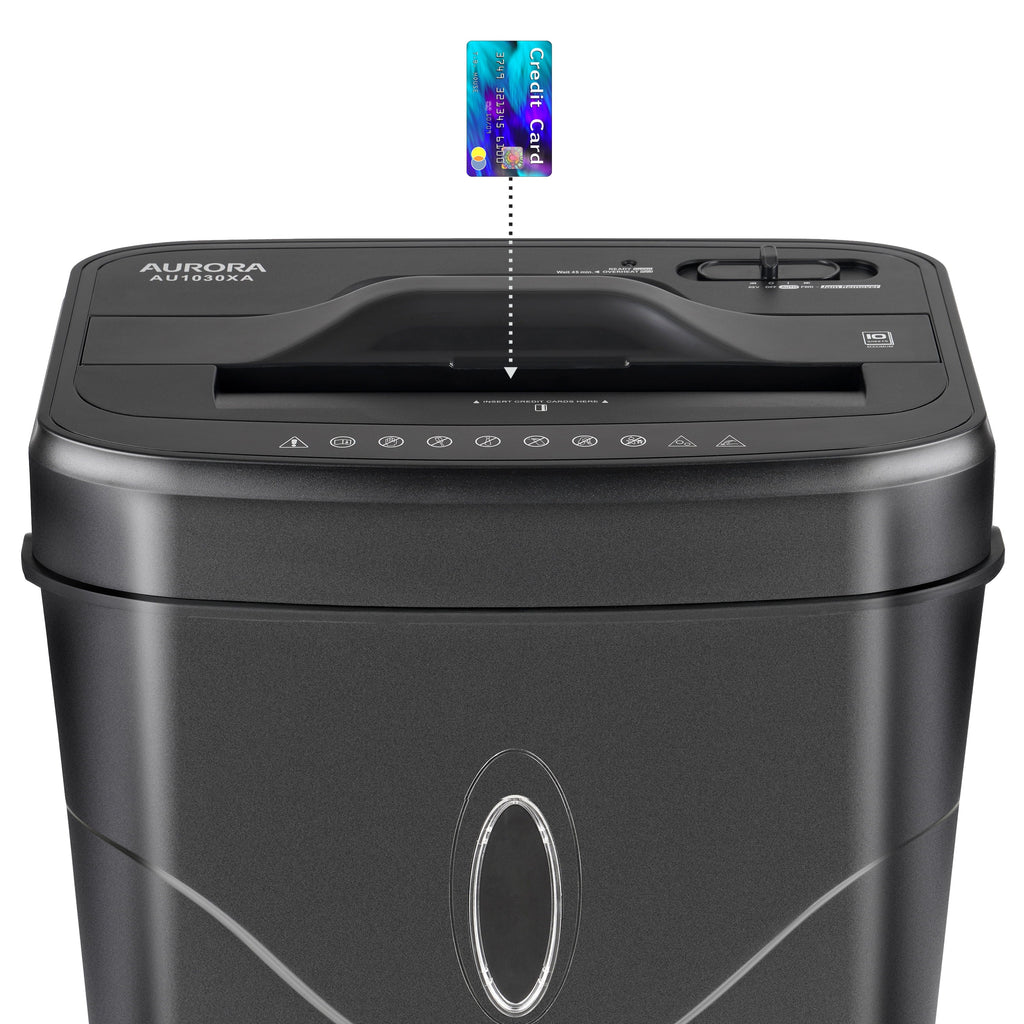 Aurora AU1030XA 10-Sheet Cross-Cut Paper & Credit Card Shredder. 4.4-Gal Wastebasket
