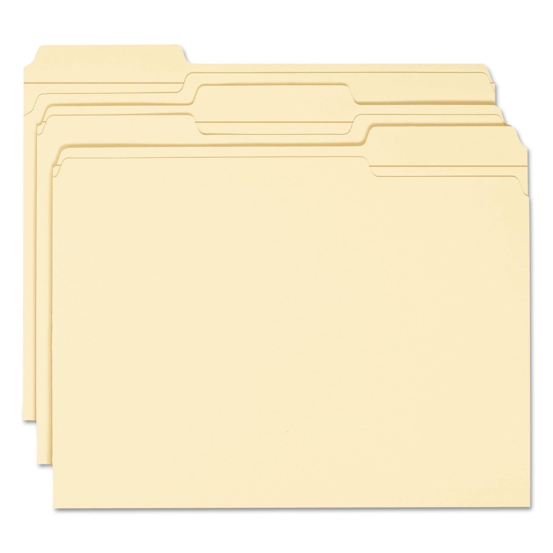 Smead Reinforced Tab Manila File Folders. 1/3-Cut. Letter. 100-Box