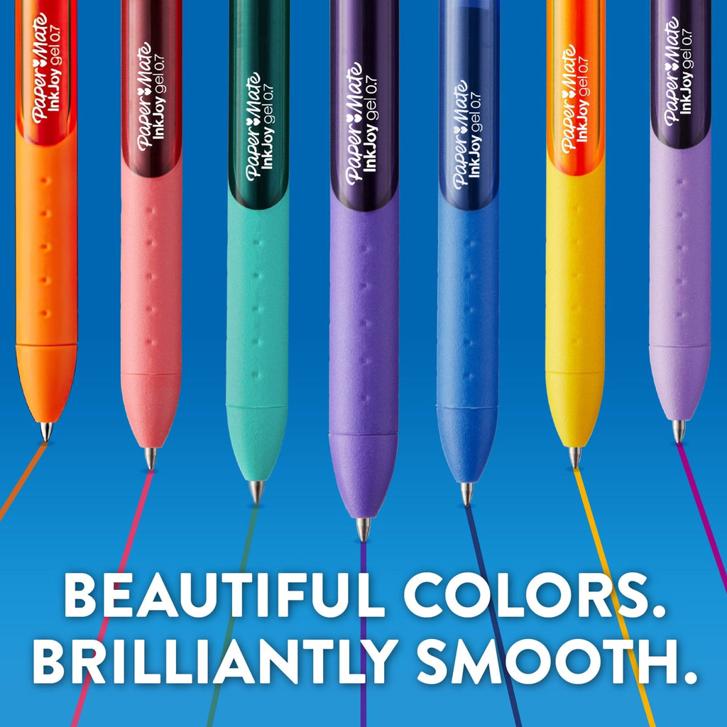 Paper Mate InkJoy Gel Pens. Medium Point. Black. 4 Pack