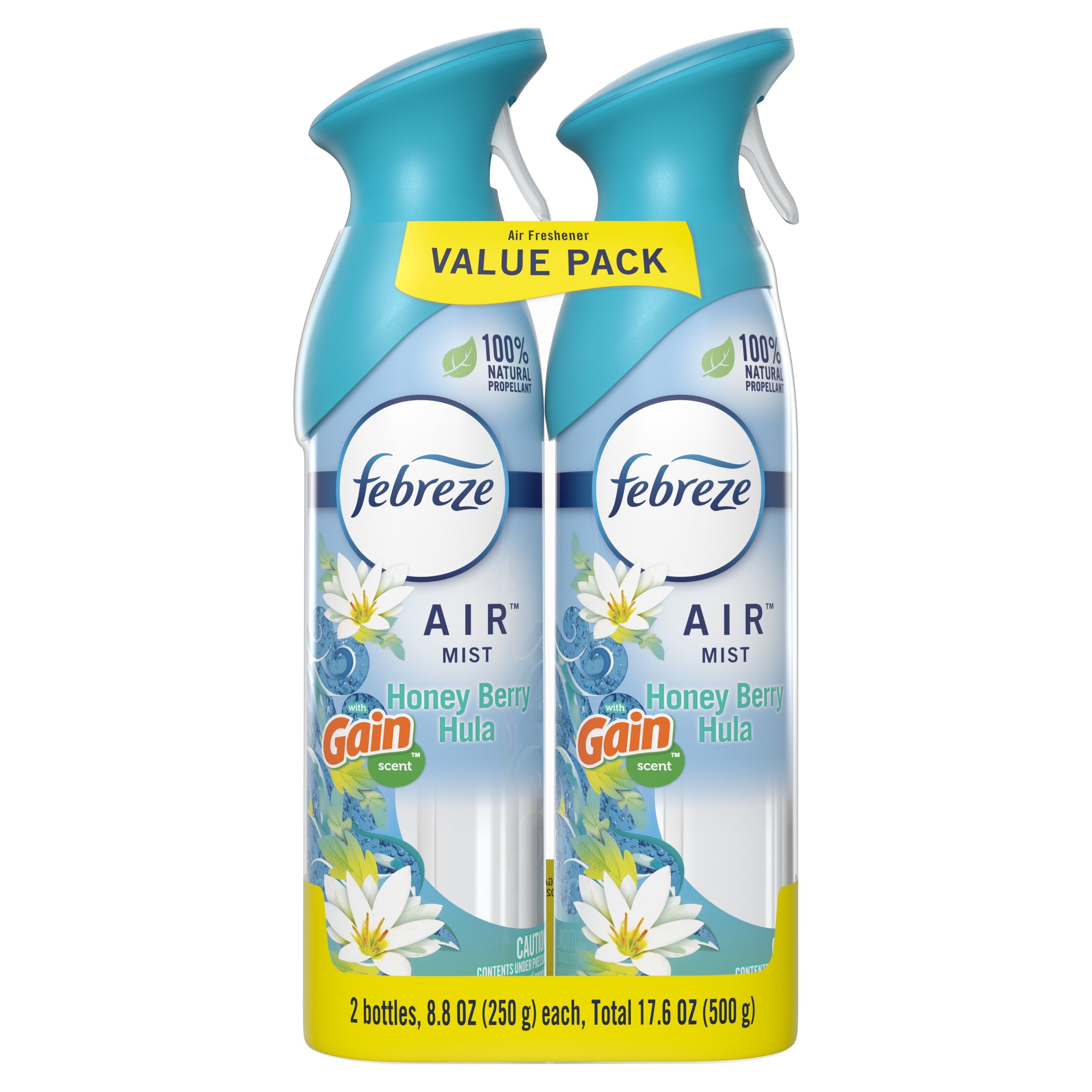 Febreze Odor-Fighting Air Freshener Room Spray. Gain Honey Berry Hula. 8.8 oz. 2 Count