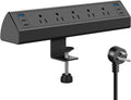 Jgstkcity Desk Clamp Power Strip with USB-C. 40W Fast Charging Station. 4 PD 20W USB-C Ports. 2 USB-A. 5 Outlets. Desk Edge Mount Surge Protector. ETL Listed
