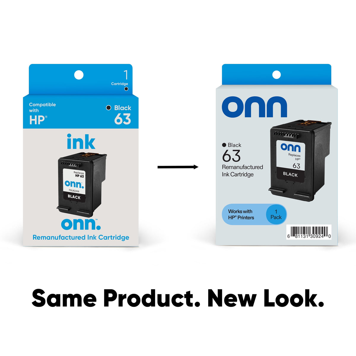 onn HP 63 Black Printer Ink Cartridge. (Remanufactured)