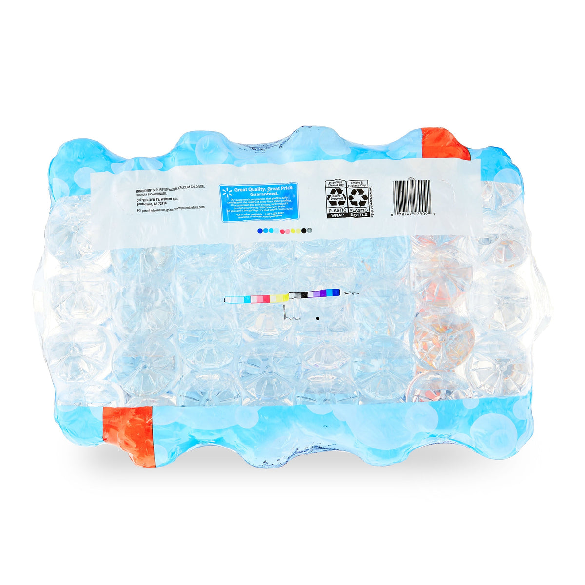 Great Value Purified Drinking Water. 16.9 fl oz Bottles. 40 Count Pack