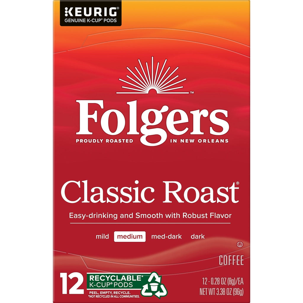 Folgers Classic Roast Coffee K-Cup Pods. Medium Roast. 84-Count
