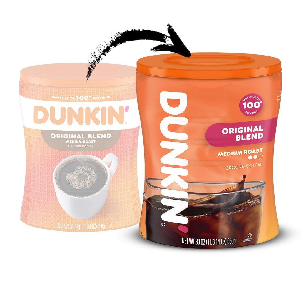 Dunkin' Original Blend Medium Roast Ground Coffee. 30 oz Canister