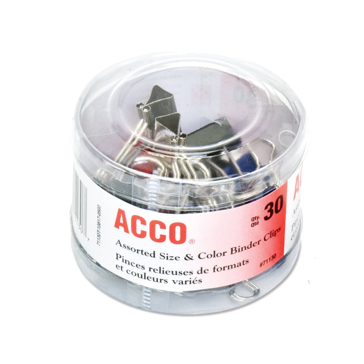 ACCO Binder Clips. Assorted Sizes & Colors. 90-Count (3-Pack)