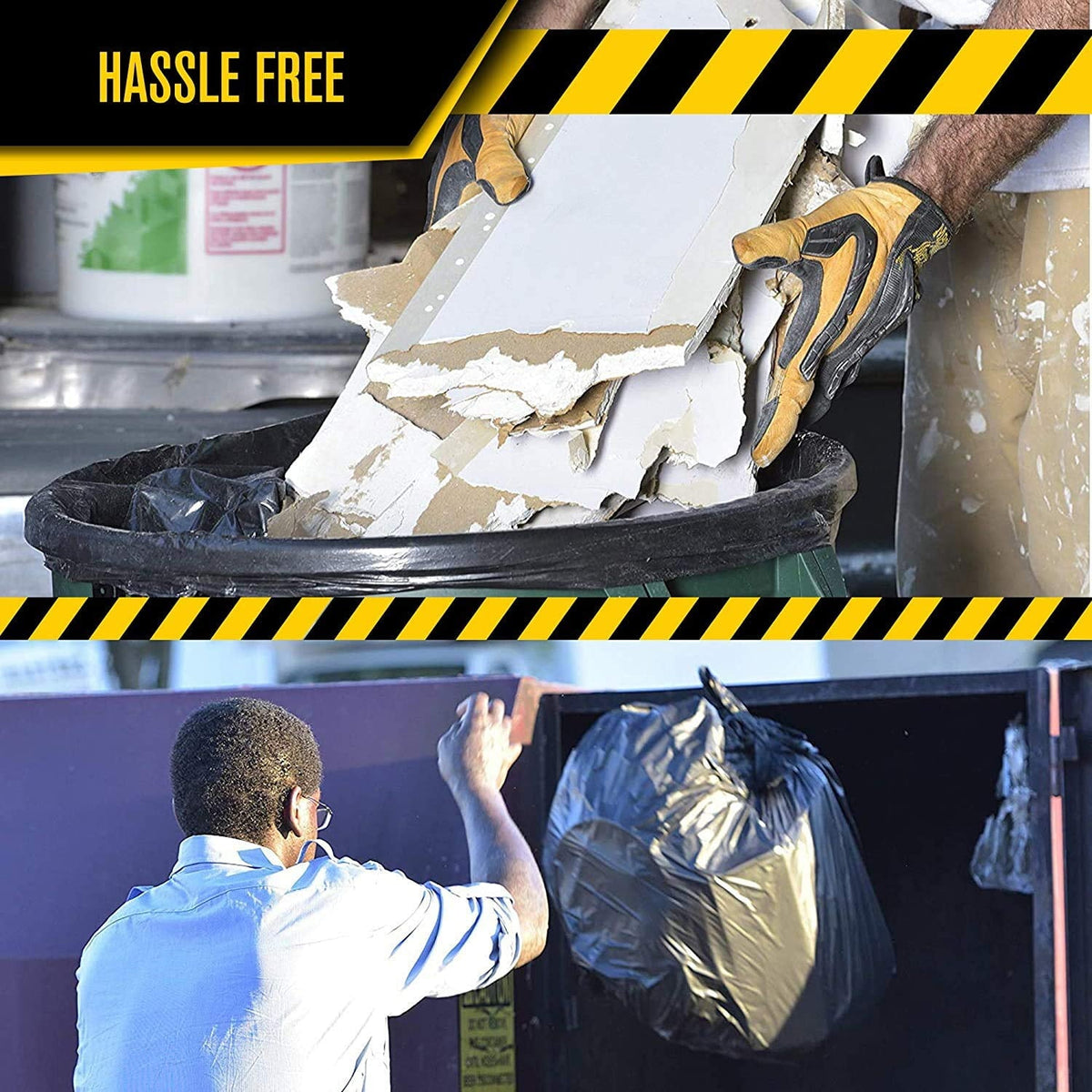 Ultrasac - Heavy Duty Extra Thick Contractor Bags. 42 Gallon. 32 x 44. 3 Mil. Black. 20 Count