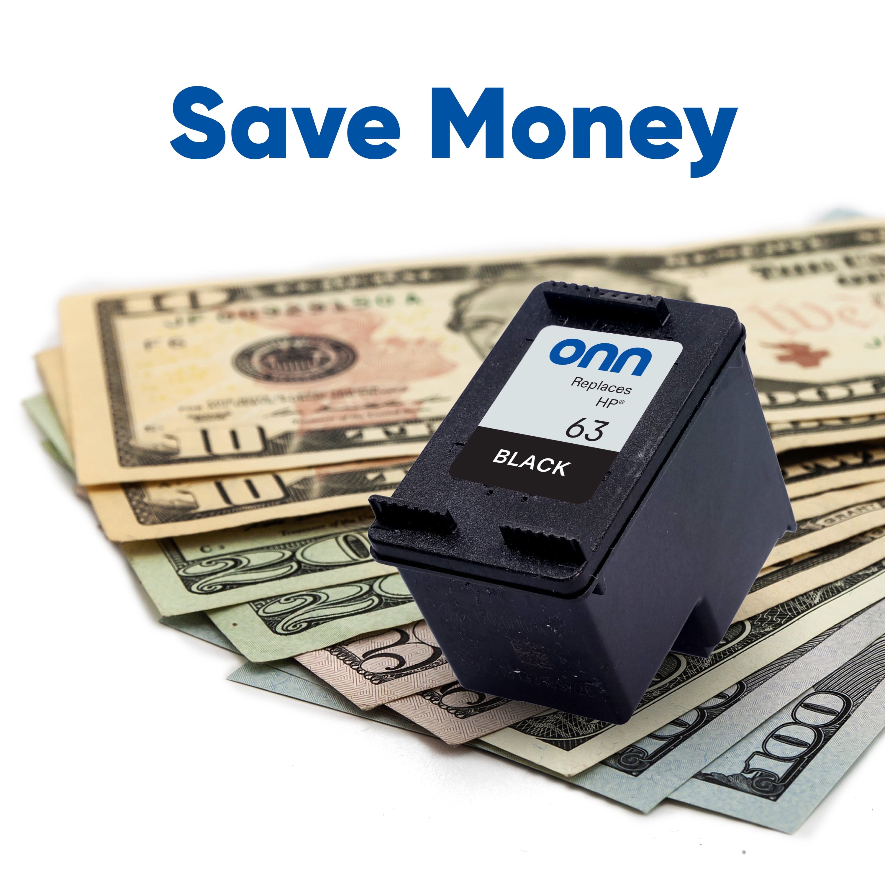 onn HP 63 Black Printer Ink Cartridge. (Remanufactured)
