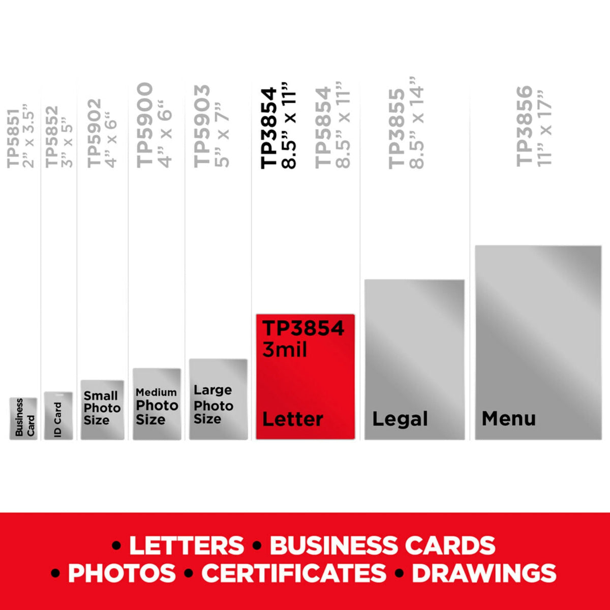 Scotch Thermal Laminating Pouches. Letter Size. 100 Pack