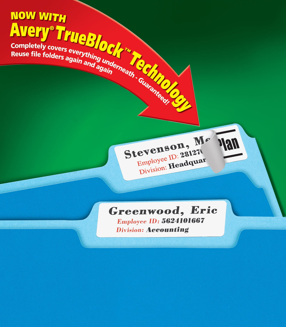 Avery File Folder Labels. 1/3-Cut. 2/3 x 3-7/16. White. 150-Pack