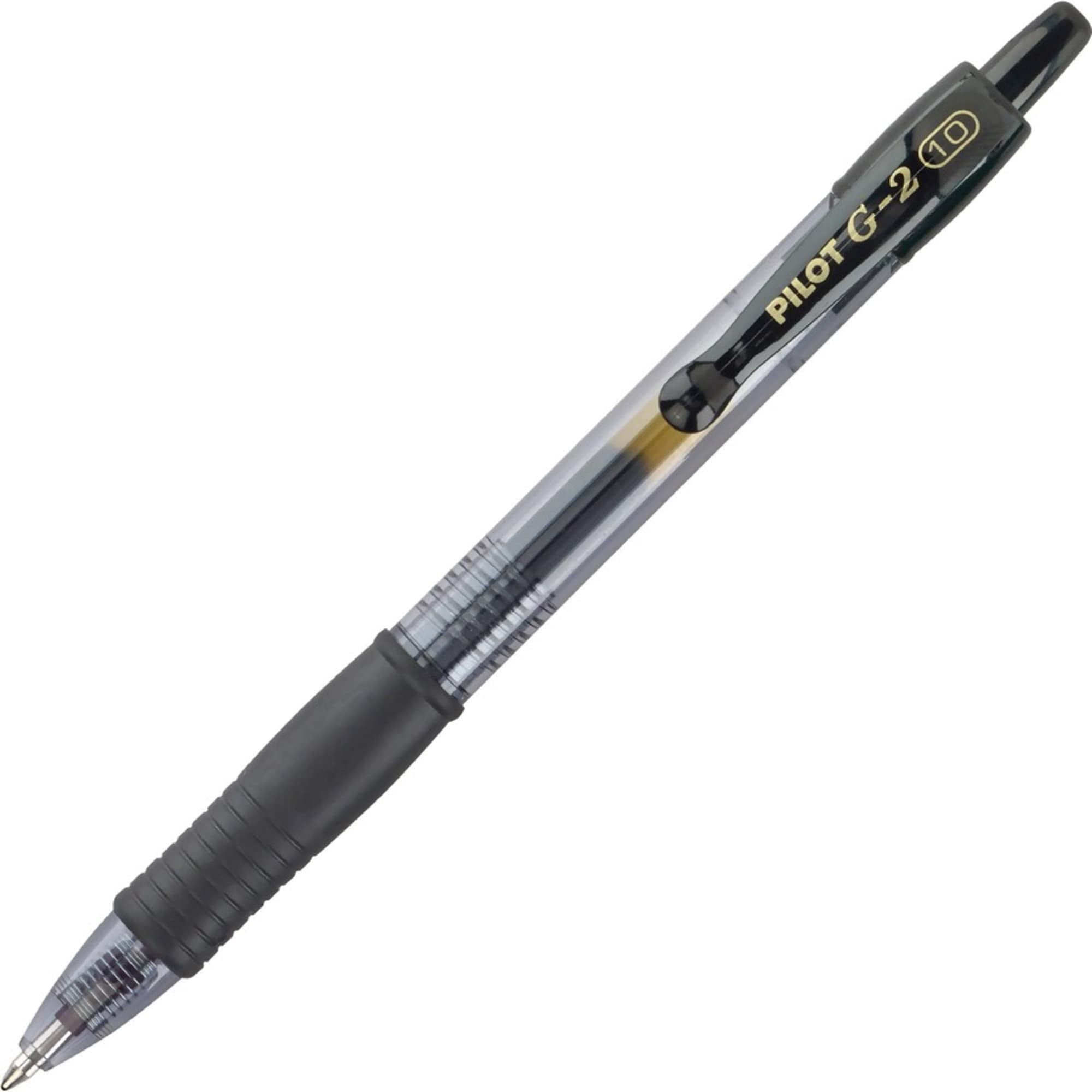 Pilot G2 Retractable Gel Pens. Pack Of 36. Bold Point. 1.0 mm. Clear Barrel. Black Ink