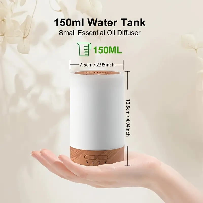 Essential Oil Diffuser. 7-Color LED Night Light. Auto-Off Timer. Portable Cool Mist Humidifier