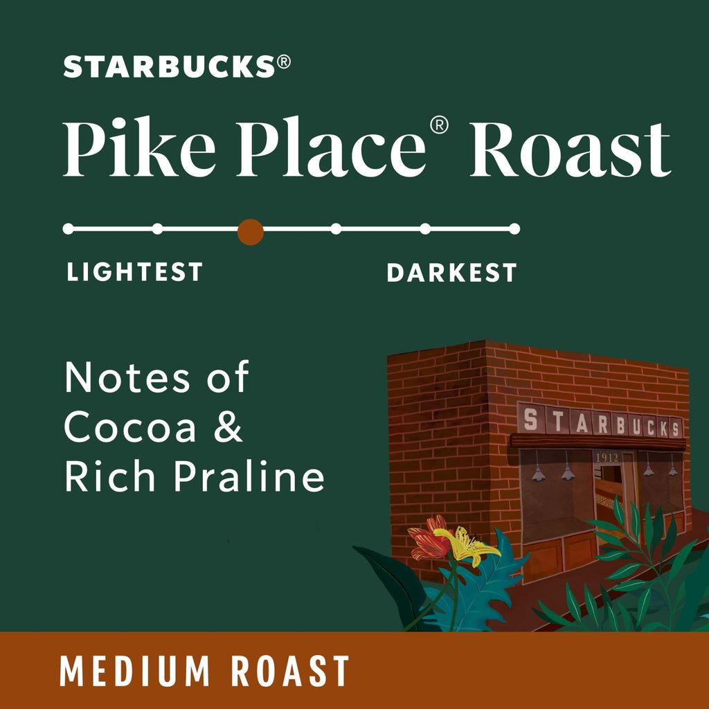 Starbucks Pike Place Roast Medium Roast K-Cup Pods. 32-Count