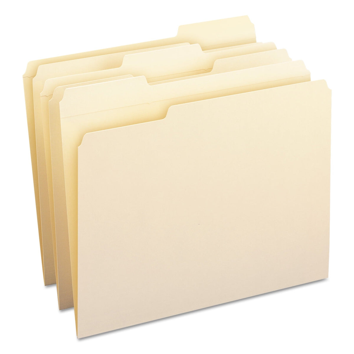 Smead Reinforced Tab Manila File Folders. 1/3-Cut. Letter. 100-Box