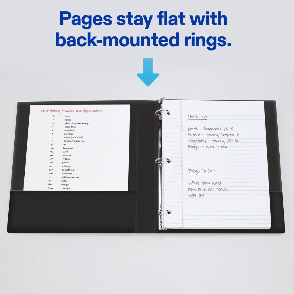 Avery Mini Binder. 2 Round Rings. Black