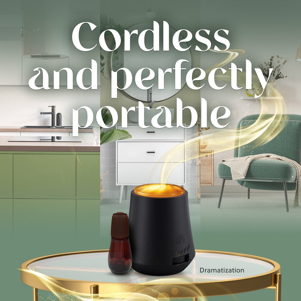 Air Wick Essential Mist Scented Oil Air Freshener Diffuser Starter Kit. Linen & Petals. 2 Piece