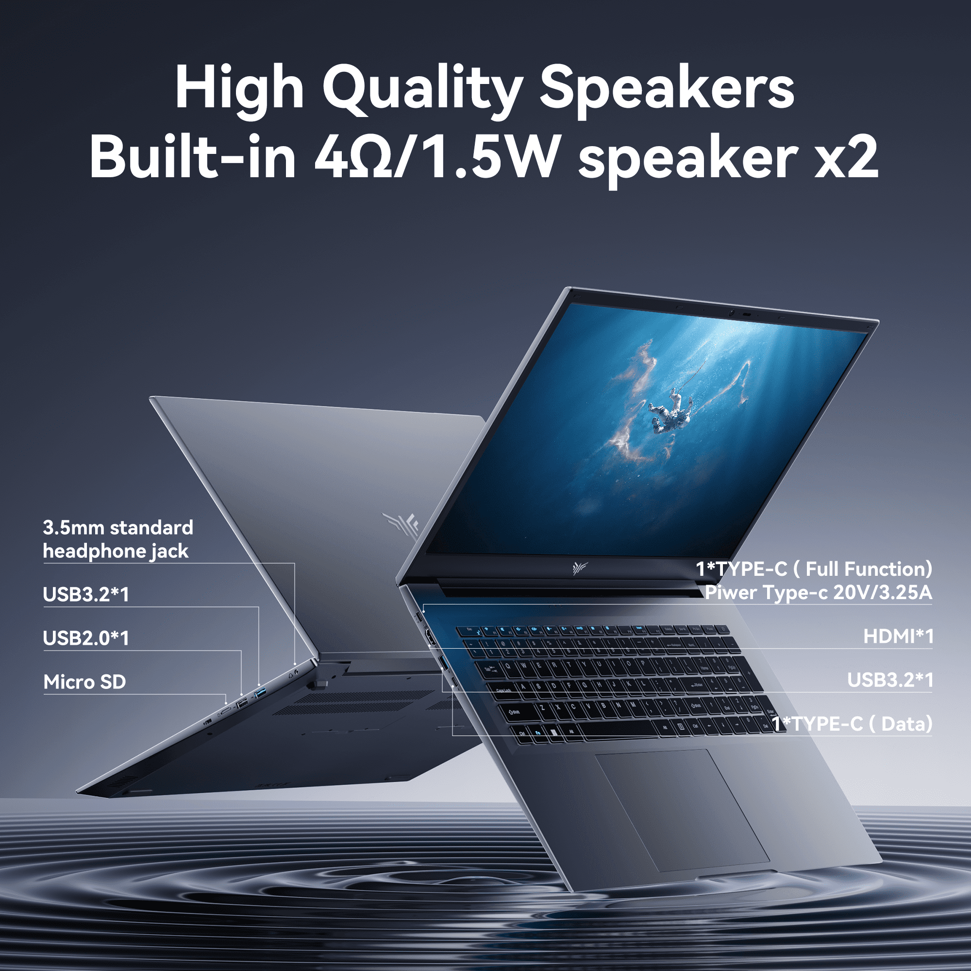 Laptop 18.5 FHD AX18Pro Laptop AMD Ryzen 3 4300U 16GB DDR4 512GB SSD 18.5 FHD Windows 11 Pro WiFi 5.Gray