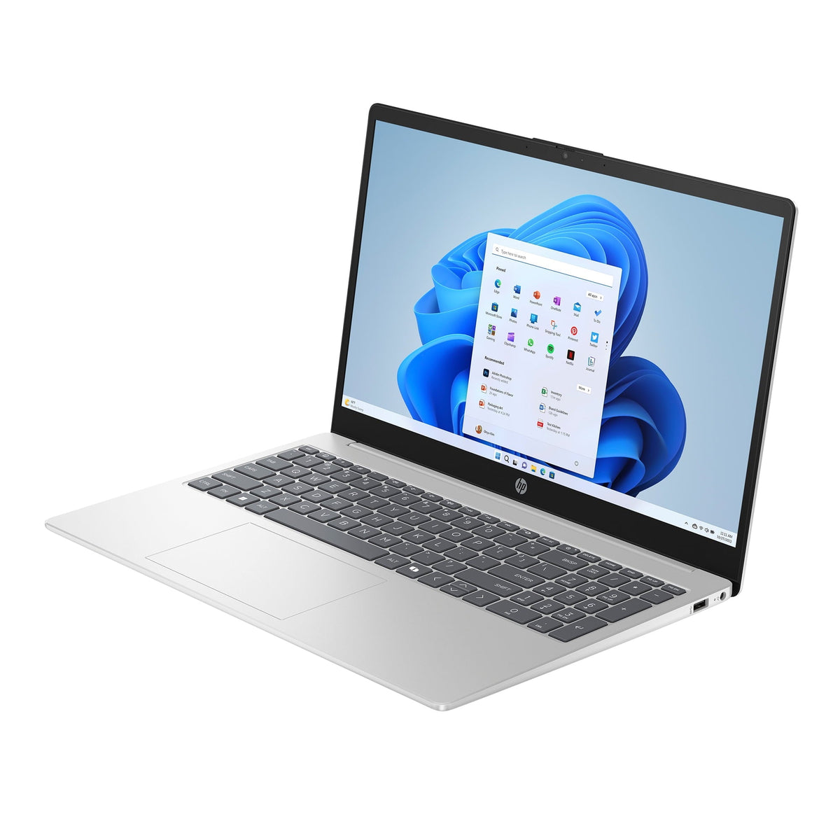 HP 15.6 inch Win 11 Laptop Intel Processor N200 4GB RAM 128GB UFS Silver (12-mo. Microsoft 365 incl.)