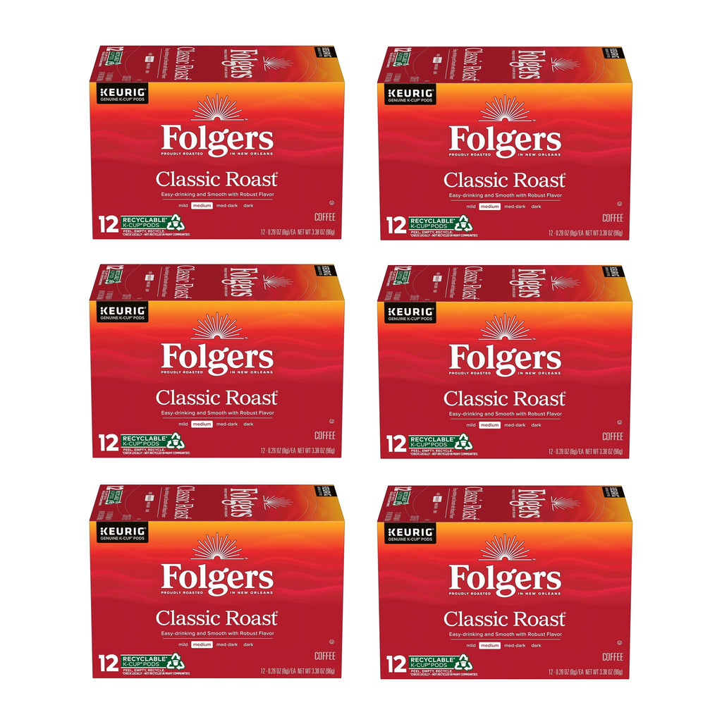 Folgers Classic Roast Coffee K-Cup Pods. Medium Roast. 84-Count