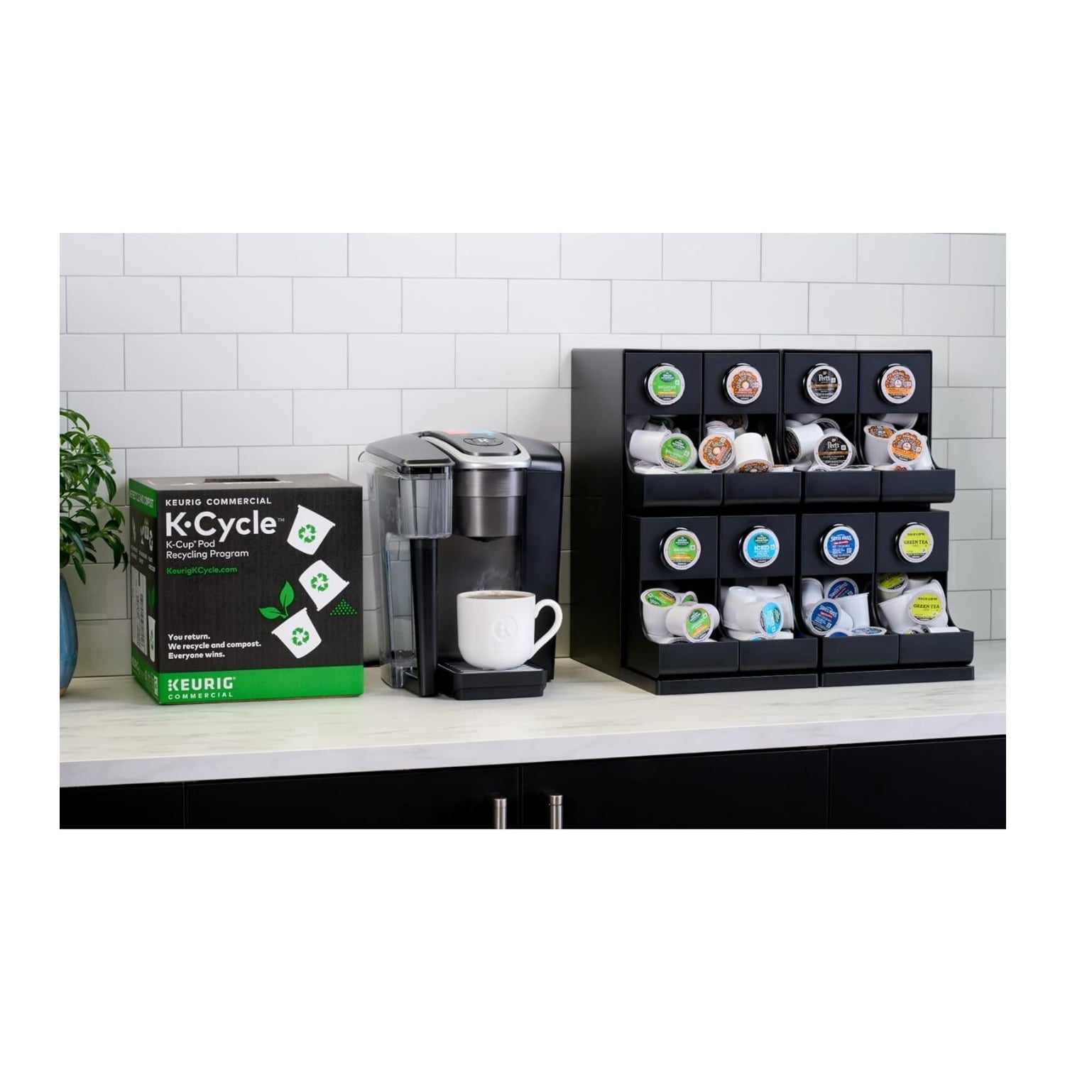 Keurig K-1550 Small Business Coffee Maker with Quiet Brew Technology. Strong Button. and 96 oz. Water Reservoir (Black)