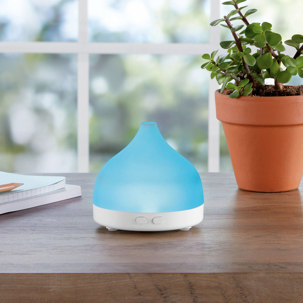 Mainstays Teardrop Fan Oil Diffuser with Color-Changing LED Light