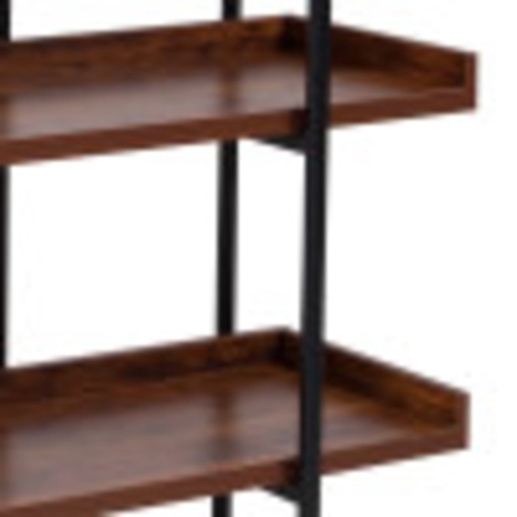 Flash Furniture Mayfair 35H Open-Style 3-Shelf Display Unit Bookcase. Rustic Wood Grain Finish