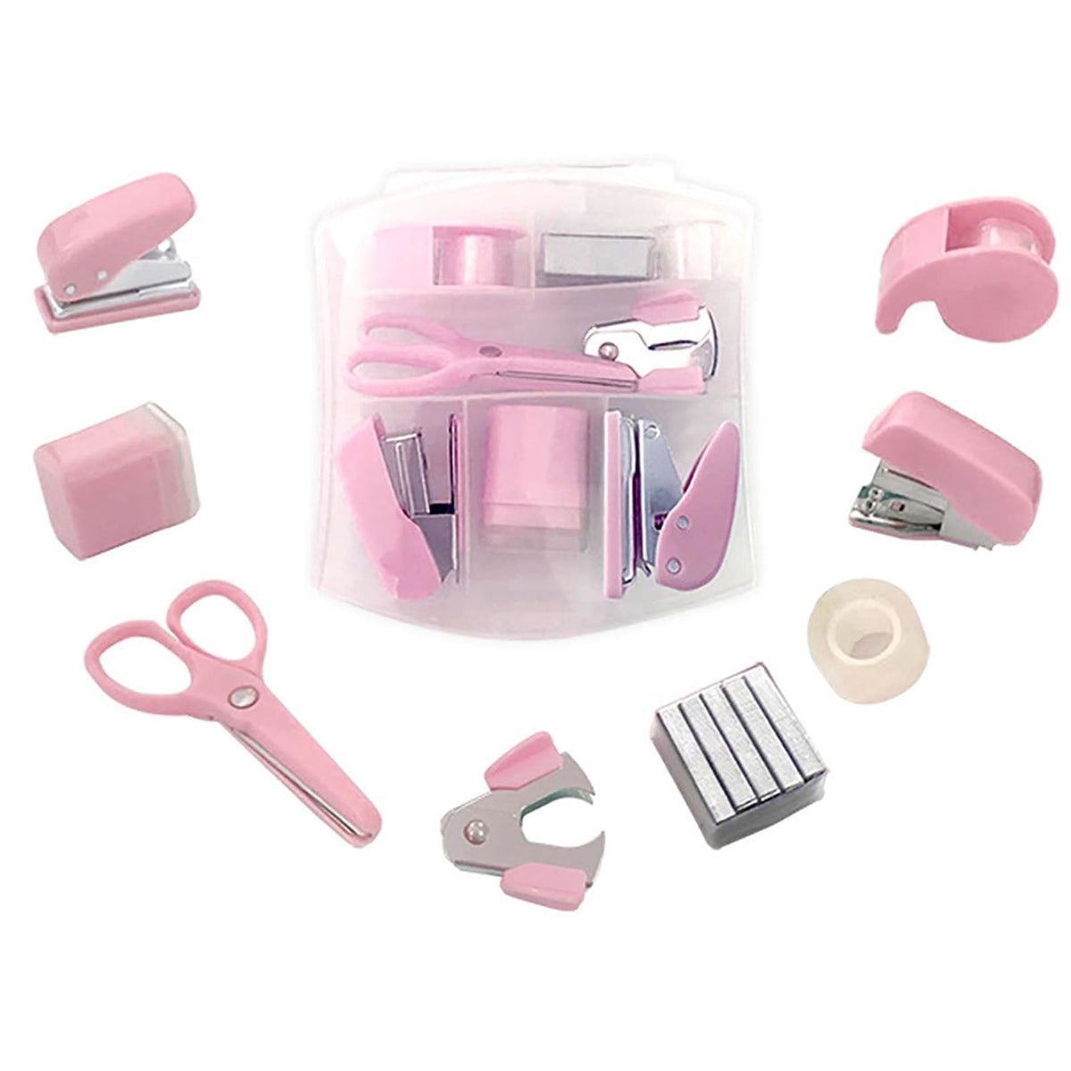 8-Piece Mini Office Supply Kit — Stapler. Scissors. Tape Dispenser & More