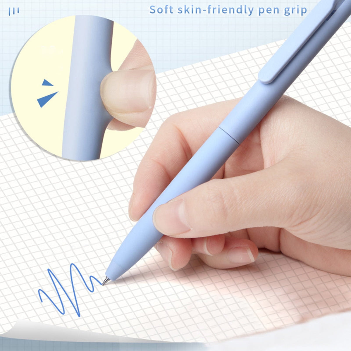 Retractable Gel Pens Set. 6 Assorted Colors. Fine Tip. Fast-Drying Ink (6-Pack)
