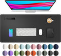 Aothia Leather Office Desk Pad Protector. Non-Slip PU Leather Desk Blotter. Waterproof Laptop Writing Mouse Pad for Office and Home. Black. 31.5 x 15.7