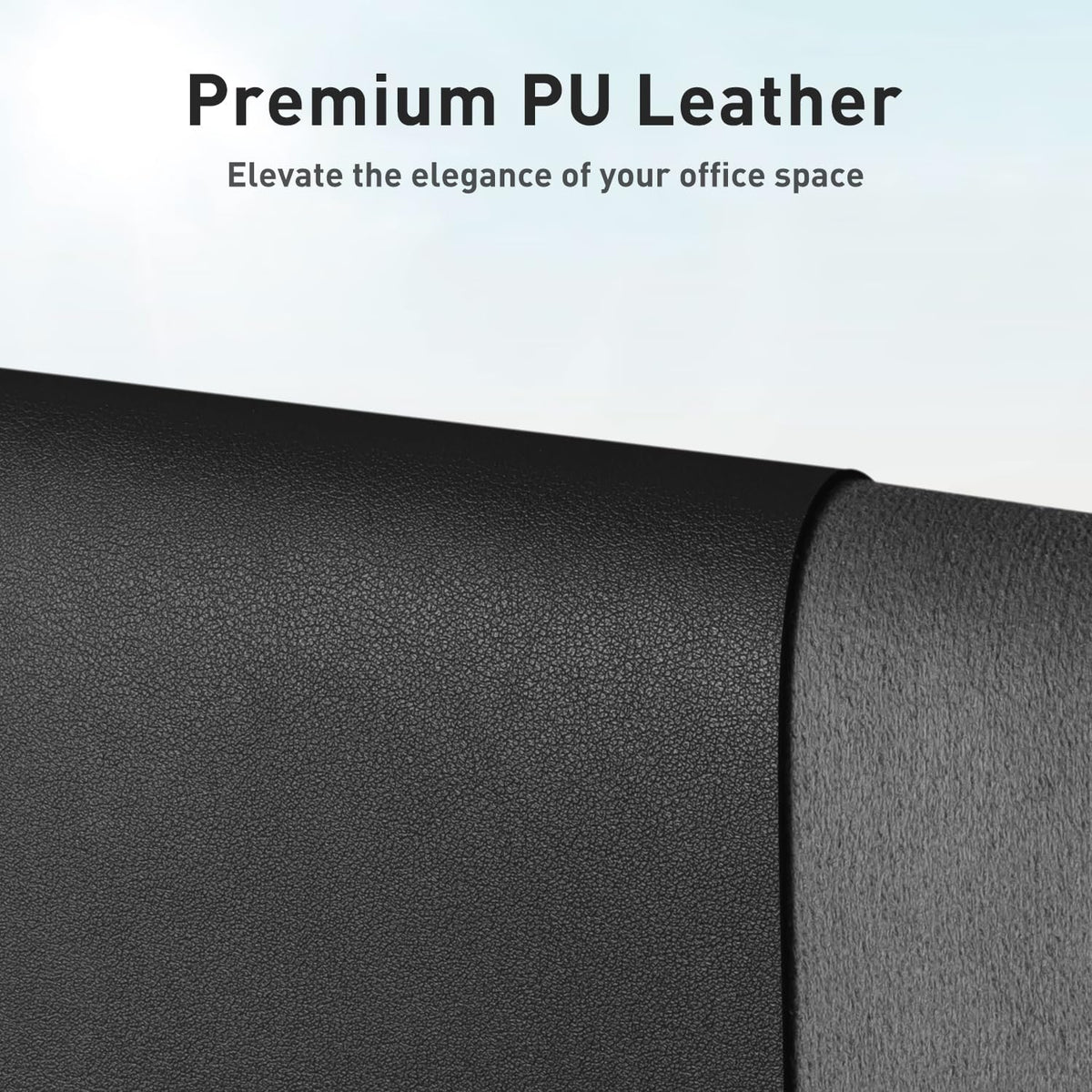 Aothia Leather Office Desk Pad Protector. Non-Slip PU Leather Desk Blotter. Waterproof Laptop Writing Mouse Pad for Office and Home. Black. 31.5 x 15.7