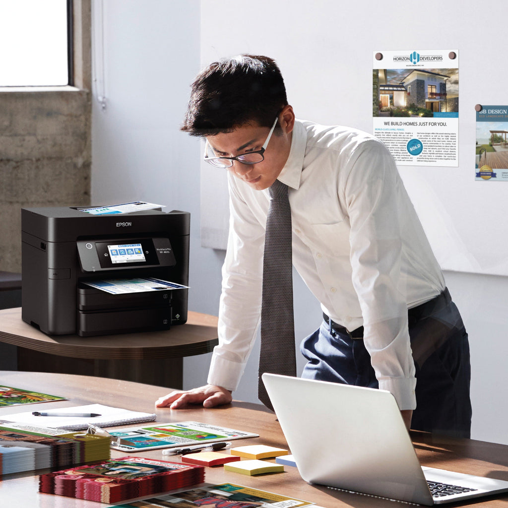 WorkForce Pro WF-4833 Wireless All-in-One Printer with Auto 2-Sided Print. 50-page ADF. 500-sheet Paper Capacity. and 4.3 Color Touchscreen